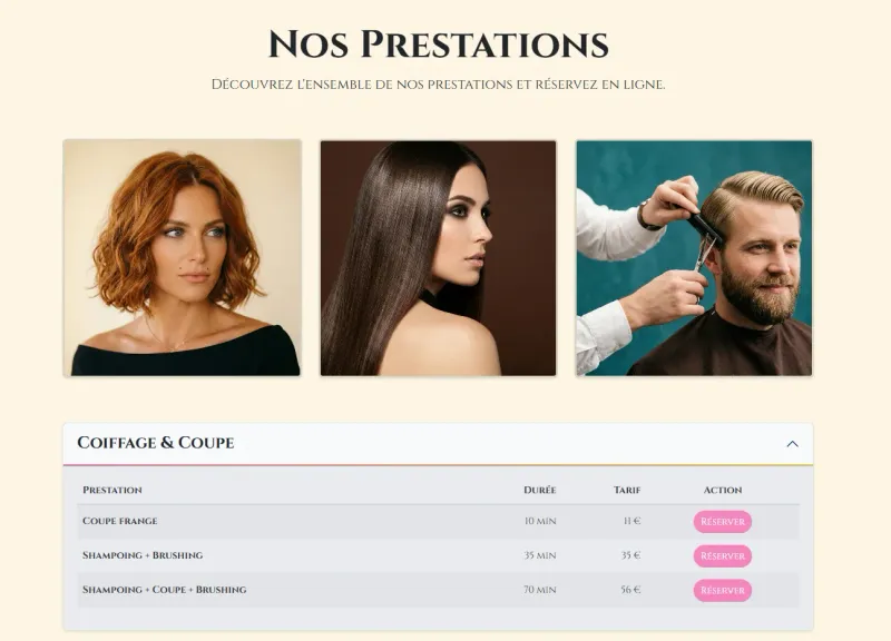 Catalogue de prestations — vue 2
